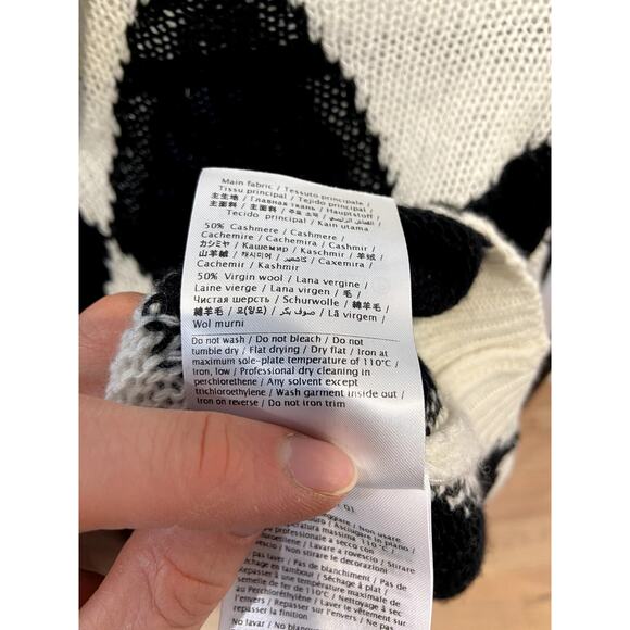 Valentino Roll-Neck Diamond Wool And Cashmere Sweater size XXS - Picture 8 of 10